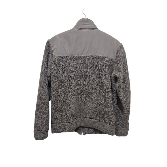 Old Navy Pieced-Yoke Teddy Fleece Jacket Brown Cozy Winter Casual Men's Size M - Picture 4 of 8